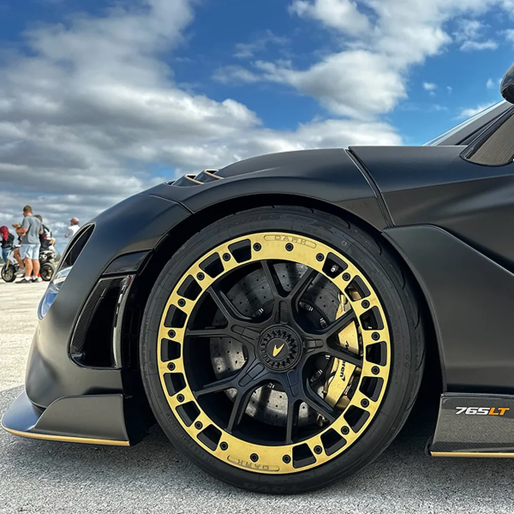 19” Competition Forged Monoblock wheel set (DARK Comp Wheels) - front view